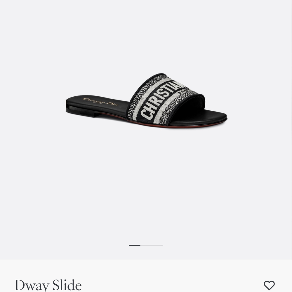 Dior Black and White Sandals with Textured Strap - Picture 2 of 3